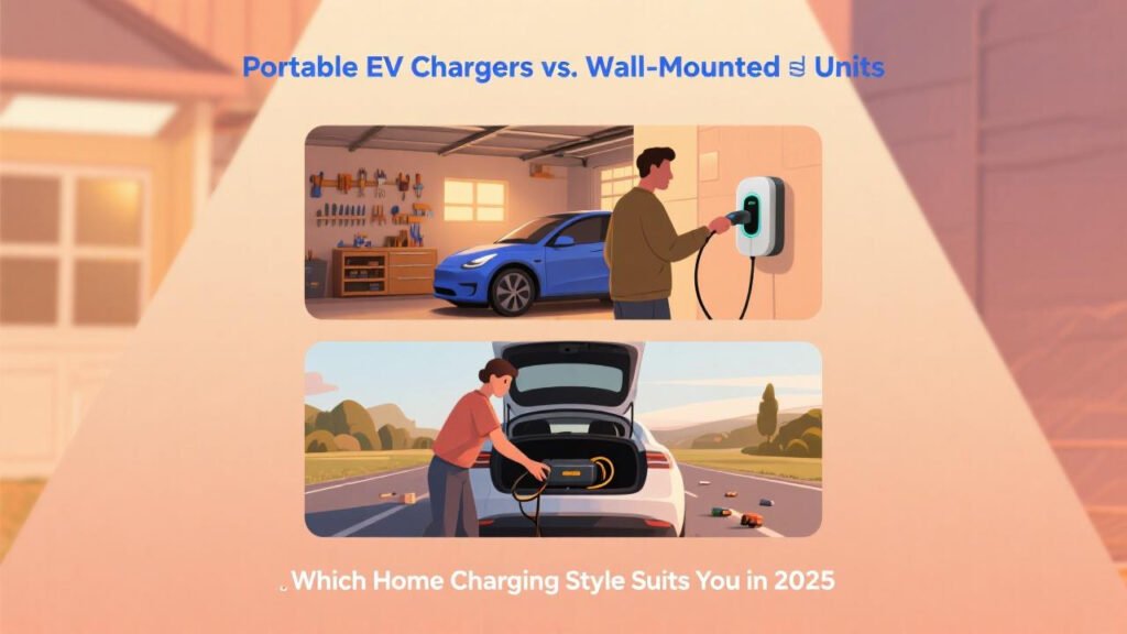 Portable EV Chargers vs. Wall-Mounted UnitsWhich Home Charging Style Suits You in 2025-1 Portable EV Chargers vs. Wall-Mounted UnitsWhich Home Charging Style Suits You in 2025