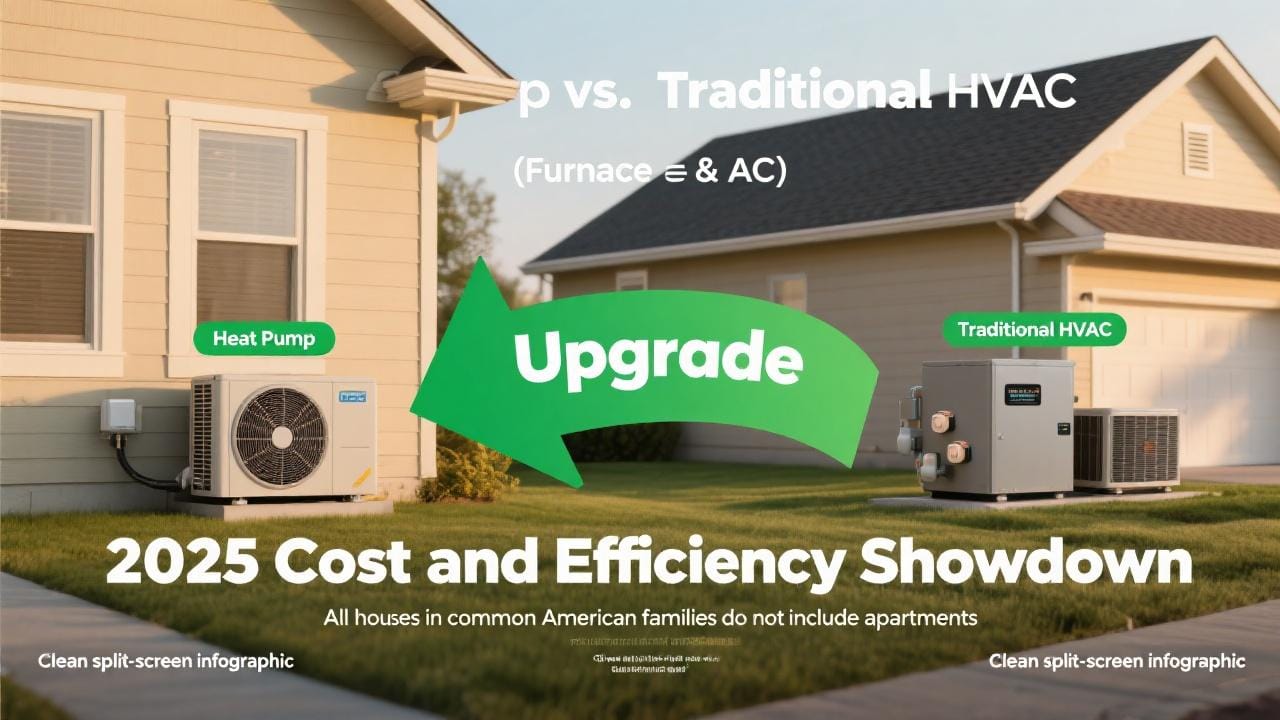 Heat Pump vs. Traditional HVAC (Furnace & AC): A 2025 Cost and Efficiency Showdown 2 Heat Pump vs. Traditional HVAC (Furnace & AC) A 2025 Cost and Efficiency Showdown